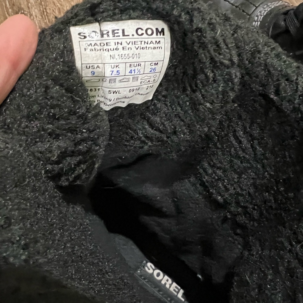 Sorel tivoli glitter waterproof winter boots black size 9 - Picture 8 of 12